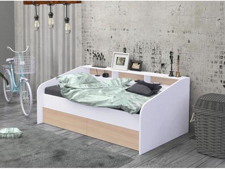 Detská posteľ s poličkami, šírka (cm): 90,dĺžka (cm): 200