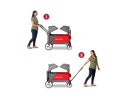 Detský vagon, kočík pre dve deti radio flyer, 