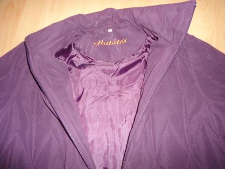 Klasicka damska fialova zimna bunda, l