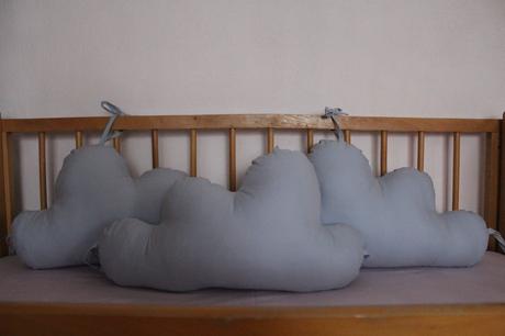 Mantinel do postieľky obláčiky , šírka (cm): 55,dĺžka (cm): 30