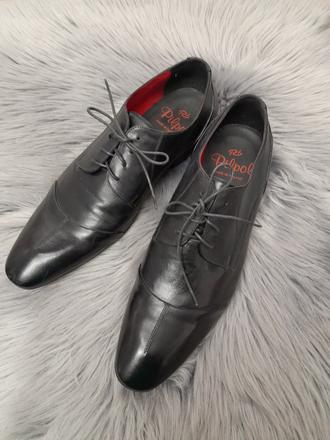 Pánske kožené topánky 8076 b, 45