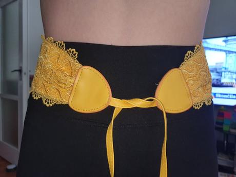 Nový moderný opasok žltý uni, 