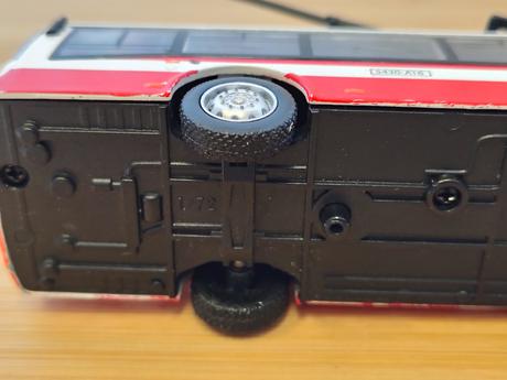 Kovový trolejbus rappa 1/72, na diely, 16 cm, 