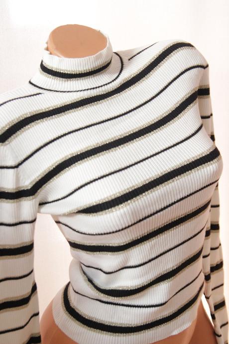 Pásikavý top stradivarius m, stradivarius,m