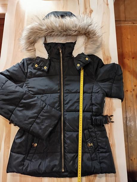 Čierna zimná bunda, h&m,128