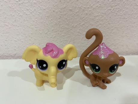 Lps mini sloník a opica sada spolu, 