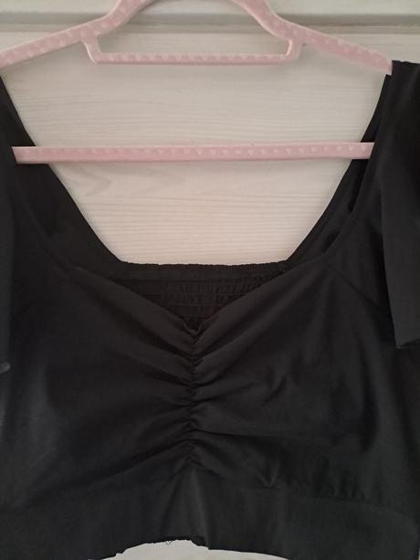 Čierny volánový top reserved, reserved,l