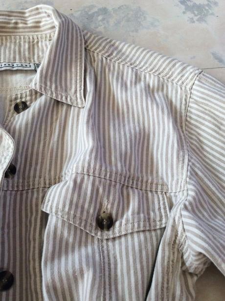 Letná ľanová crop bunda, l