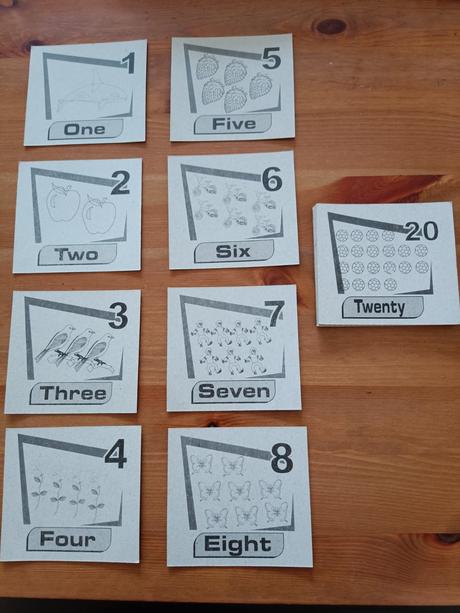 Číselné kartičky 1-20, 