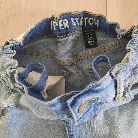 Riflové elastické kraťasy, h&m,152