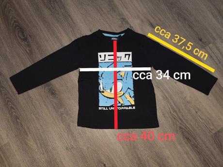 Tričko sonic s dlhým rukávom, 122