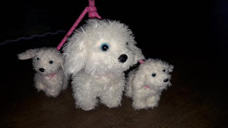 Plyšový psík na vodítku, 