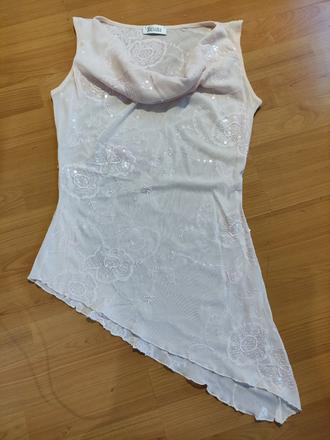 Pošta grátis - krajkovy top, top stav, m