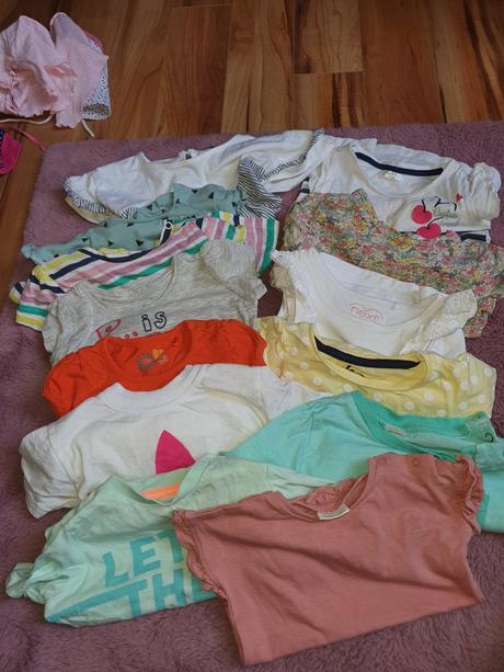 Tričká pre dievcatko krátky rukáv 80/86 13ks, next,80