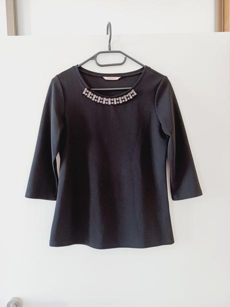 Top s ozdobným golierom, camaieu,xs