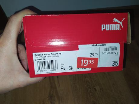 Strieborné tenisky, puma,35