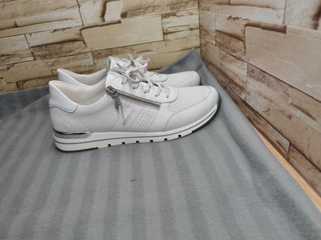 Remonte - rieker 43 - dámske biele kožené topánky, rieker,43