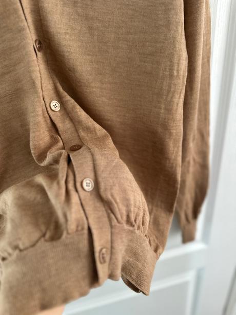 Luxusný kardigan zo merino extra jemnej vlny, l