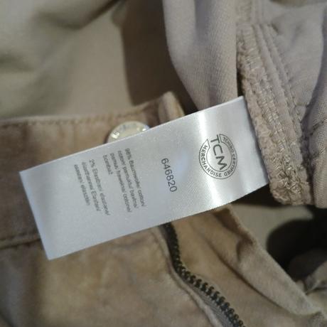 Bavlnené zamatové elastické rifle/nohavice, tchibo,48