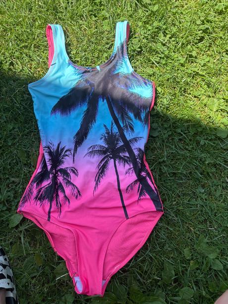 Plavky jednodielne palmy 10-12 rokov, h&m,152