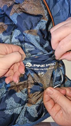 Obojstranná prechodná bunda 116/122, alpine pro,116