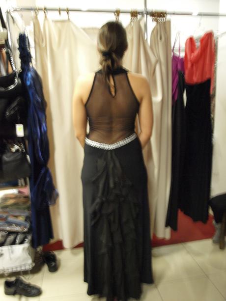 Čierne spoločenské šaty 36-38, 38