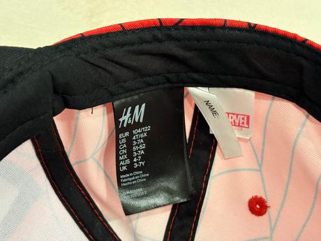 Spiderman šiltovka veľ. 104/122, h&m,104