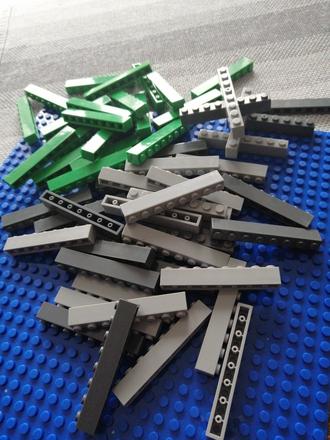 20ks stavebné kocky 1x8,