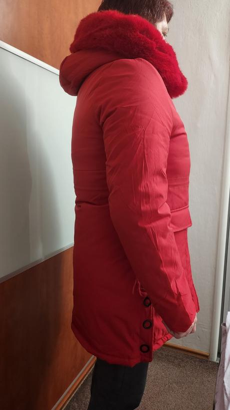 Červená zimná bunda, xl