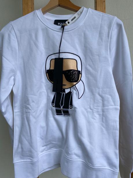 Mikina karl lagerfeld vyšívaná s flitrami, xs