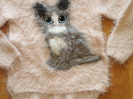 Pulover s mačičkou, h&m,116