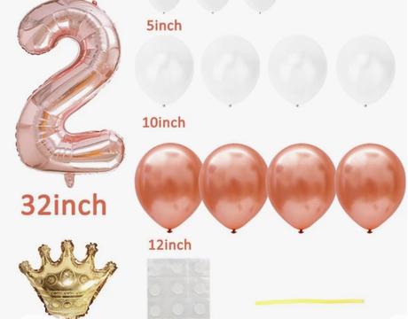 Balóny na detskú oslavu - 2 narodeniny, 