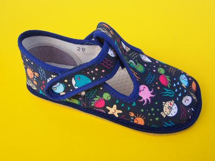 Detské barefoot papučky beda sea world, beda,22 - 35