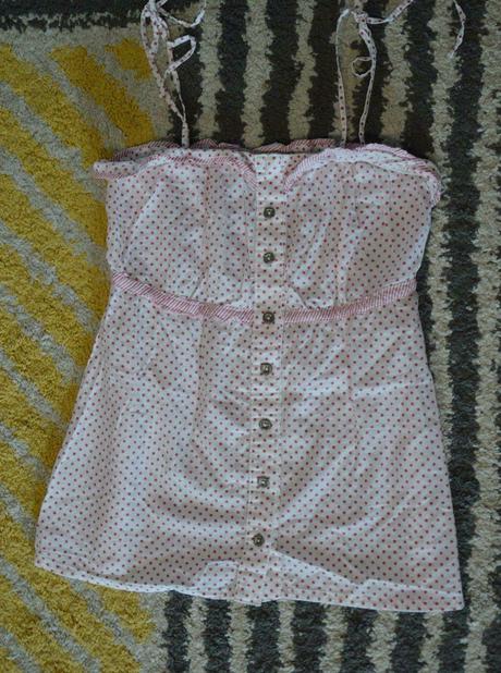Bodkovaný top, bershka,s