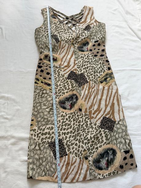 Jedinečné vintage šaty jean claire, safari, l