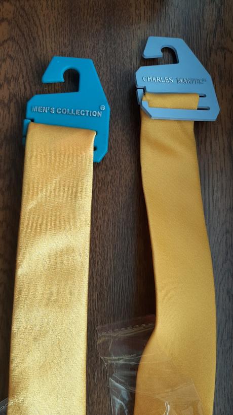 Nove kravaty zlta zlata medena x 2 ks,