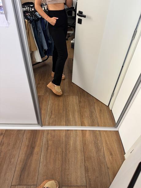 H&m čierne nohavice sakové, h&m,xs