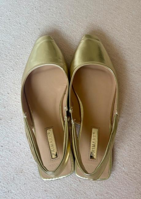 Zlaté slingback balerínky, primark,36