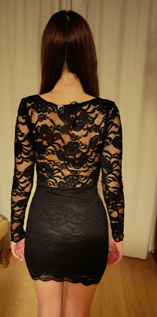 Čipkované šaty v 34/36, h&m,34