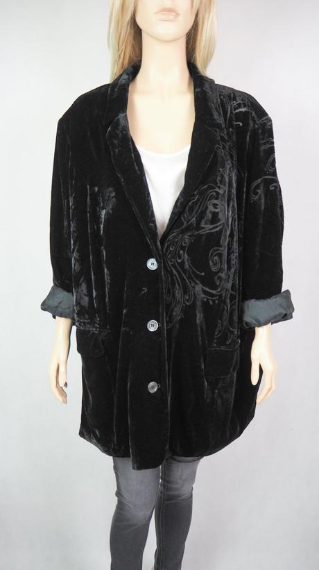 Kvalitné zamatové sako ulla popken, 58