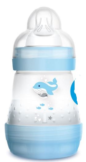 Mam kojenecká fľaša plastová anti-colic modrá 160m, mam