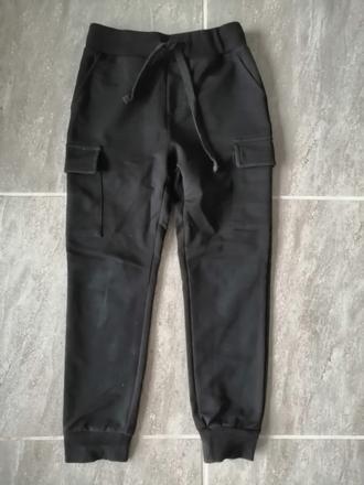 Kapsáčové čierne tepláky fishbone v134, 9r., fishbone,134