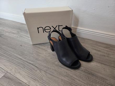 Modré kožené sandále, next,41