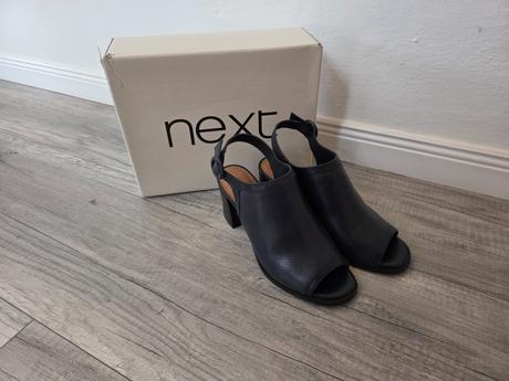 Modré kožené sandále, next,41