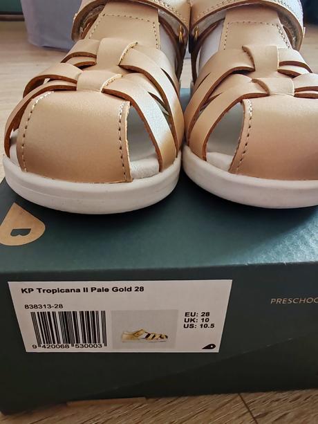 Bobux sandále kp tropicana ii pale gold 28, bobux,28