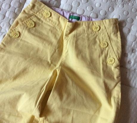 Kvalitné rozšírené nohavice benetton v. 110/116, benetton,110