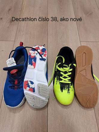 Tenisky/halovky/kopačky do telocvične, decathlon,38
