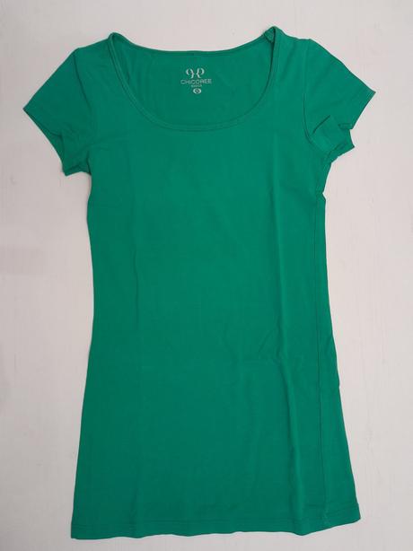 Predĺžené zelené tričko, xs