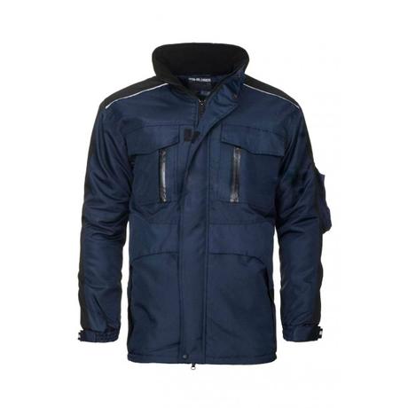 Nepremokavá zimná pánska tmavomodrá bunda m, m