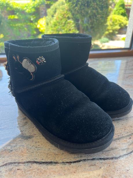 Dievčenské zimné kožené čižmy, 36